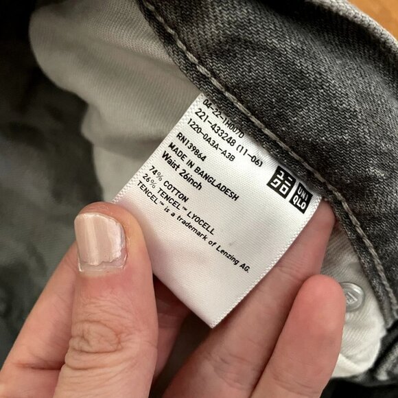 Uniqlo Jeans gray denim pants pockets casual summer style cotton comfortable - Picture 4 of 4